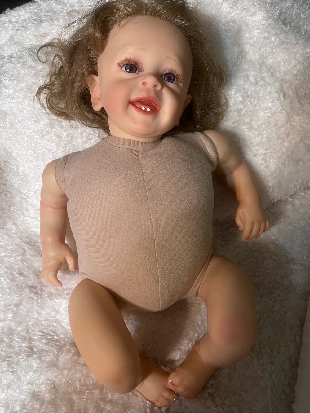 Reborn toddler girl heavy fabric body realistic therapy doll baby lifelike